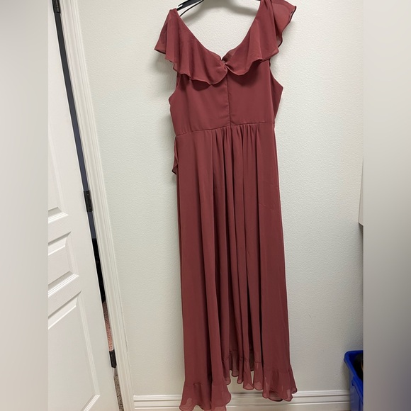 Long formal mauve dress 2X - Picture 2 of 3